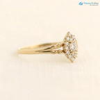 Aphrodite engagement ring, vintage lab grown diamond ring DisneyValley