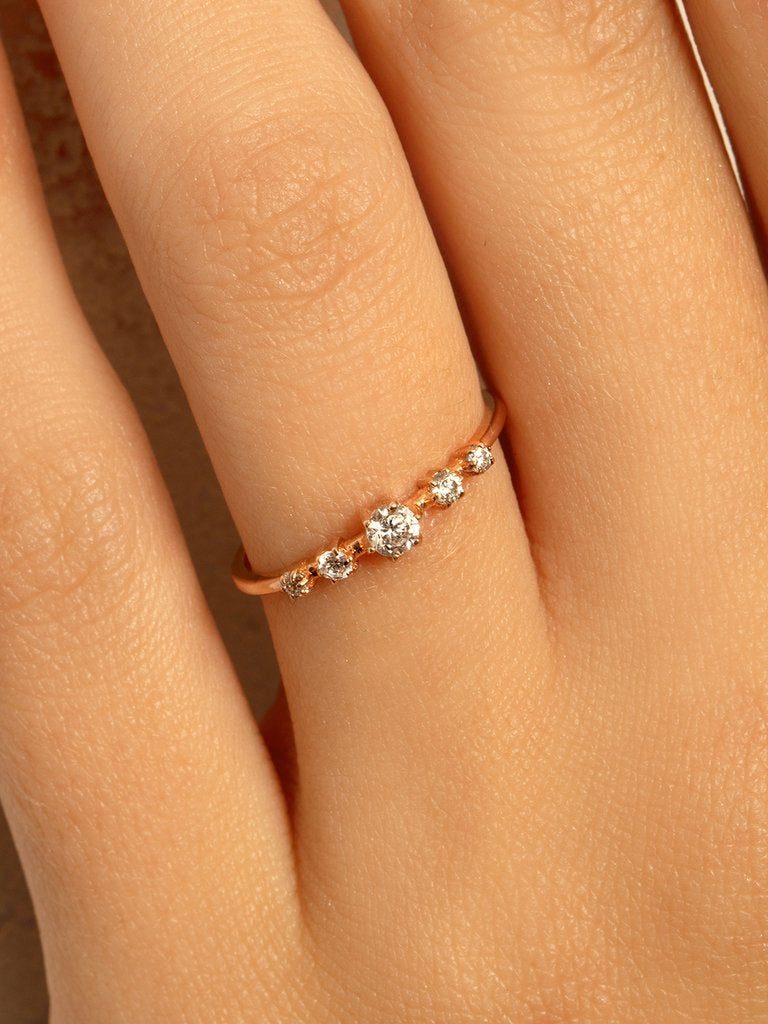 0.10 TCW Round Brilliant Cut 6 Prong Perfect Wedding Band