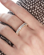 4.50 TCW Emerald Cut Full Eternity Stacking Wedding Band