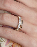 4.50 TCW Emerald Cut Full Eternity Stacking Wedding Band