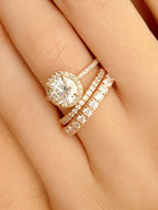 1.10 TCW Round Brilliant Cut Half Eternity Perfect Moissanite Wedding Band