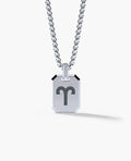 ARIES MINI ZODIAC Dog Tag Silver Pendant