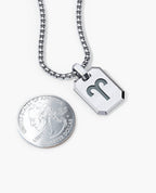 ARIES MINI ZODIAC Dog Tag Silver Pendant