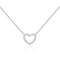 0.24 TCW Round Moissanite Diamond Heart Pendent Necklace