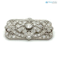 Art Deco Antique European Cut Chunky Diamond 3.5CTTW Milgrain brooch Pin DisneyValley