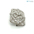 Art Deco Antique European Cut Chunky Diamond 3.5CTTW Milgrain brooch Pin DisneyValley