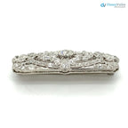 Art Deco Antique European Cut Chunky Diamond 3.5CTTW Milgrain brooch Pin DisneyValley