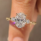 Oval Cut Vintage Engagement Ring with Filigree Design on Shank