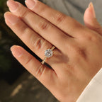 Old European Cut Round Diamond Ring in Solitaire Style