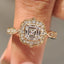Vintage Style Asscher Cut Diamond Ring in Milgrain Details