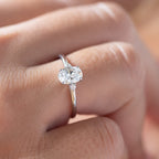 1.33 CT Oval Cut Moissanite Diamond Three Stone Engagement Ring