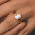 1.50 - 3.50 CT Elongated Cushion Moissanite Hidden Halo Engagement Ring