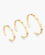 SHADOW BRIGGS Gold Cuff Bangle Bracelet - 6.5mm