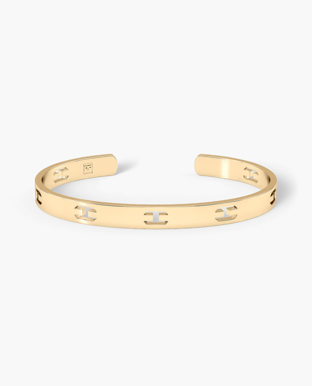 SHADOW BRIGGS Gold Cuff Bangle Bracelet - 6.5mm