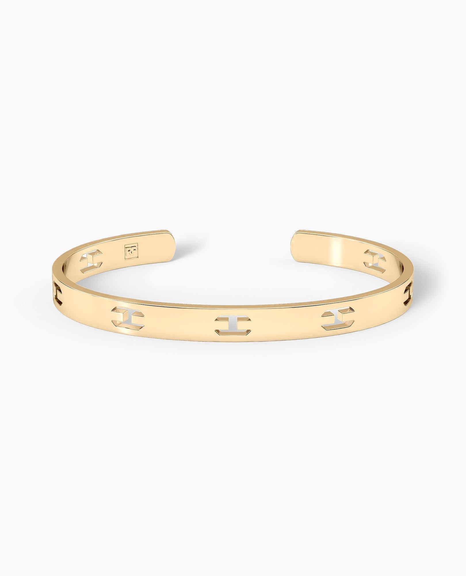 SHADOW BRIGGS Gold Cuff Bangle Bracelet - 6.5mm