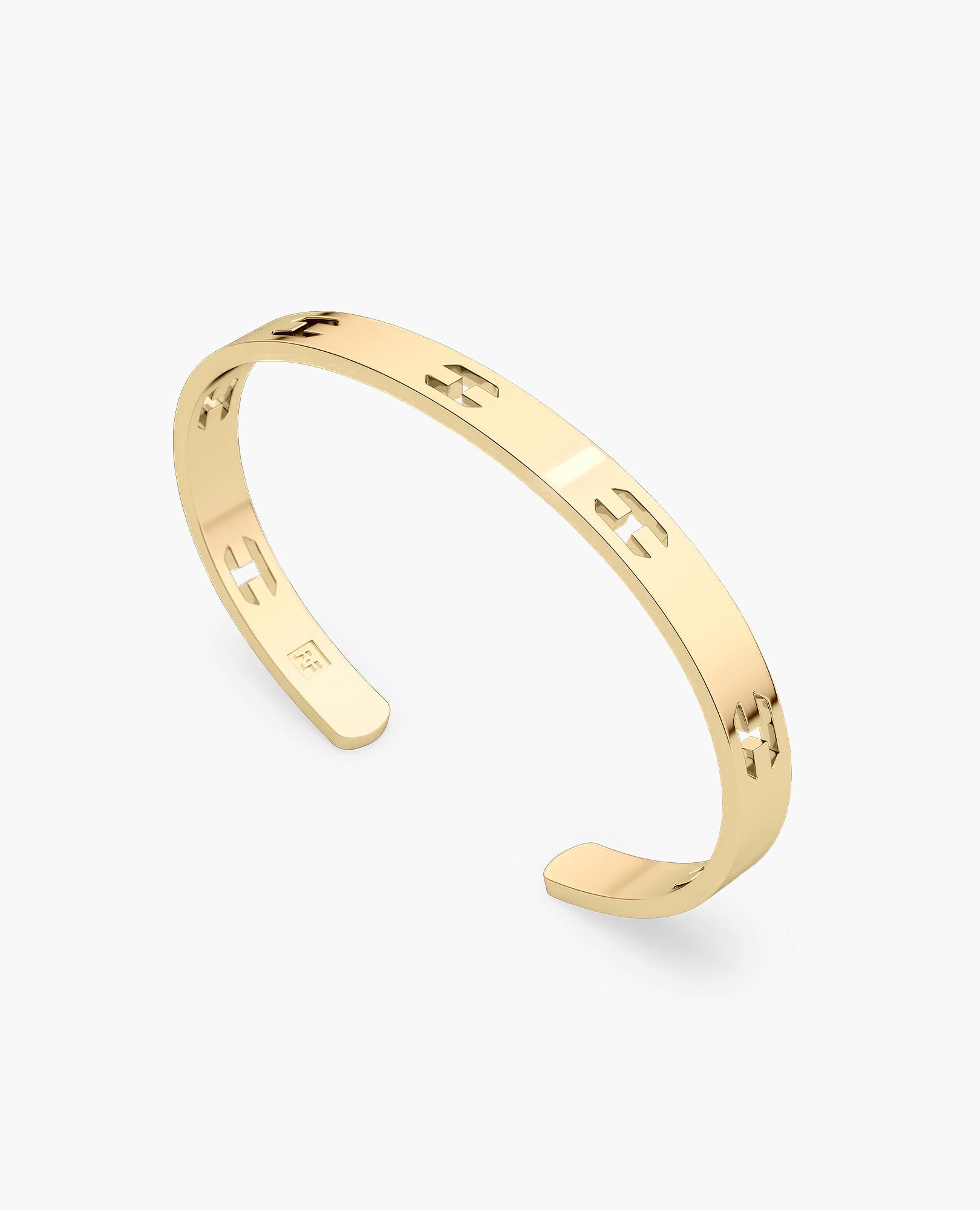 SHADOW BRIGGS Gold Cuff Bangle Bracelet - 6.5mm