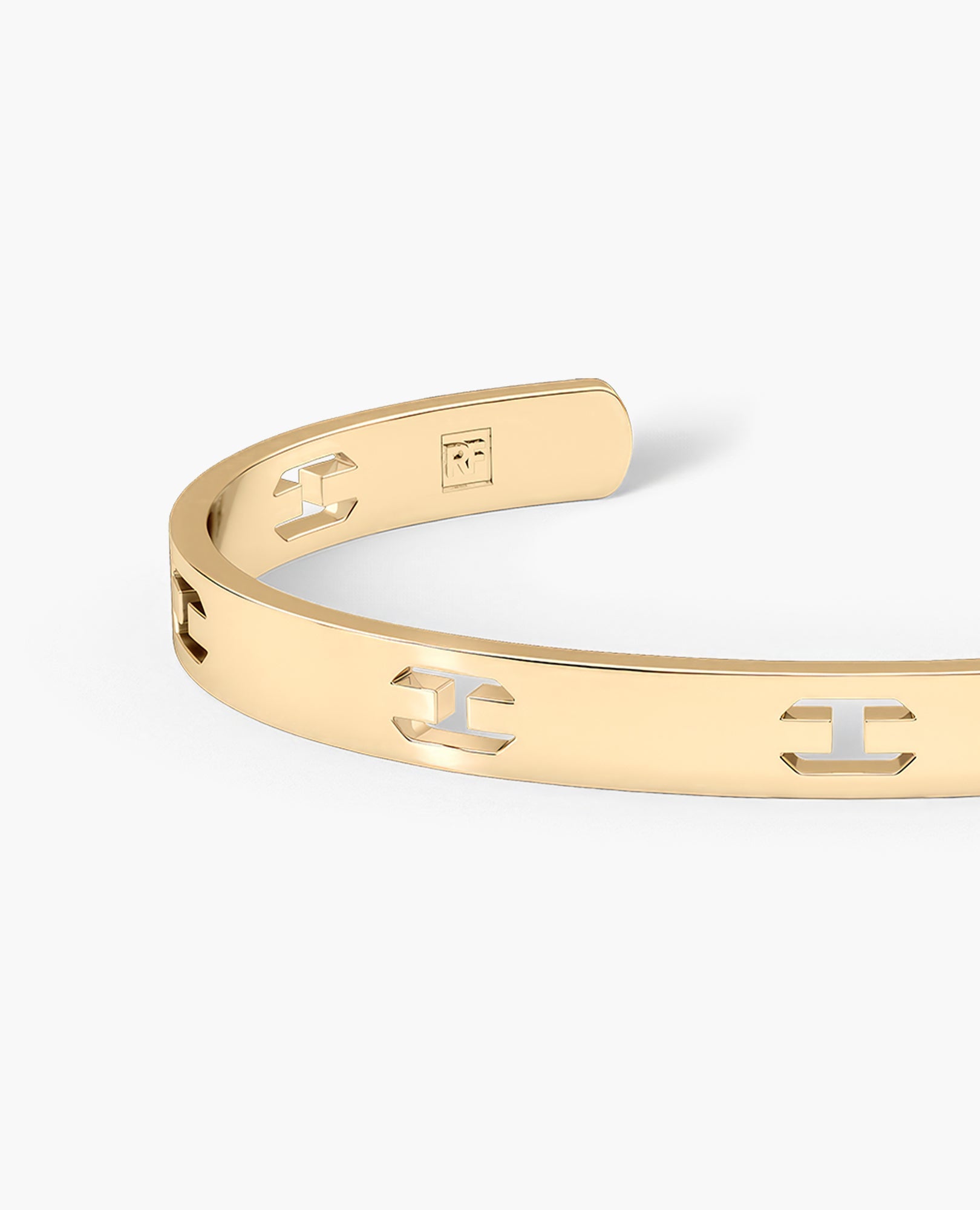 SHADOW BRIGGS Gold Cuff Bangle Bracelet - 6.5mm