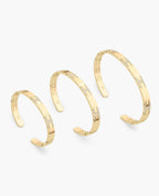 BRIGGS Gold Cuff Bangle Bracelet with Diamonds - 6.5mm