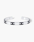 BRIGGS Gold Cuff Bangle Bracelet with Black Diamonds - 6.5mm