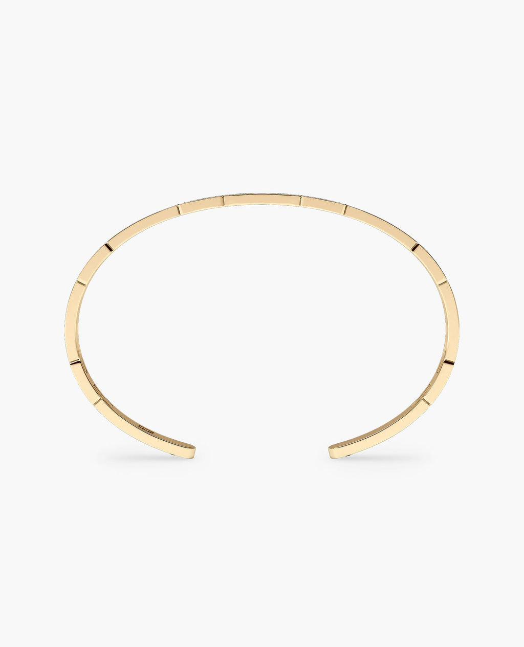 BRIGGS Gold Cuff Bangle Bracelet with Black Diamonds - 6.5mm