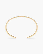 BRIGGS Gold Cuff Bangle Bracelet with Black Diamonds - 6.5mm