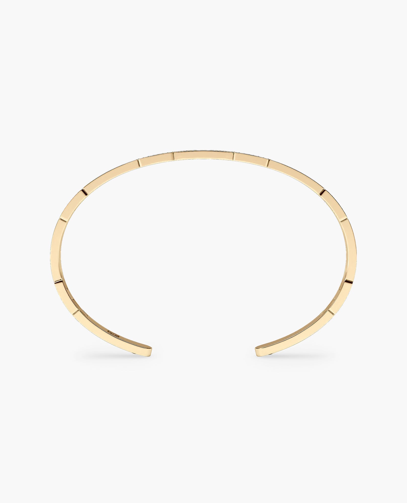 BRIGGS Gold Cuff Bangle Bracelet with Black Diamonds - 6.5mm