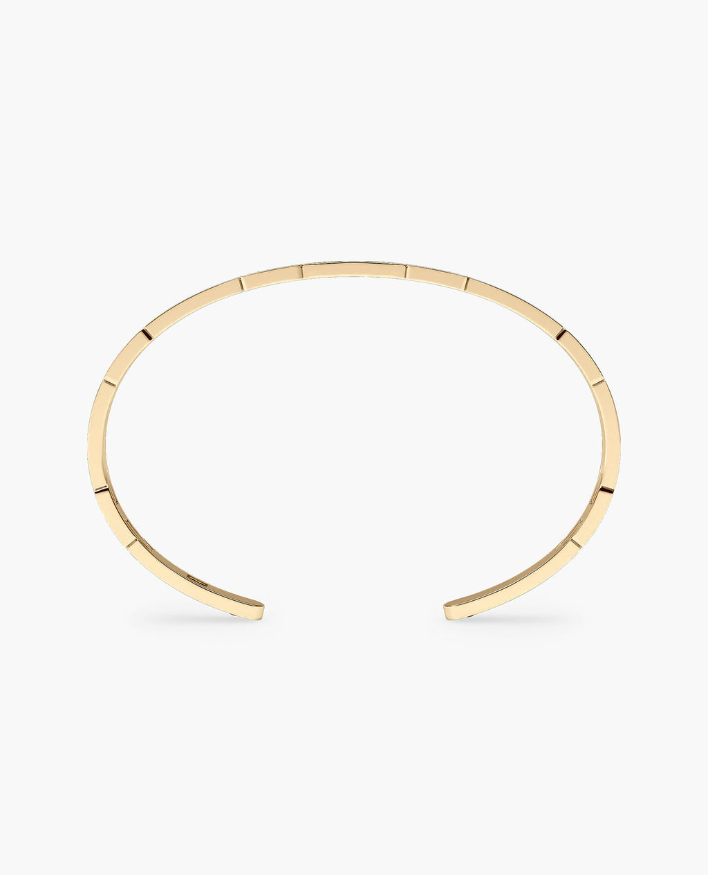 BRIGGS Gold Cuff Bangle Bracelet with Diamonds - 6.5mm