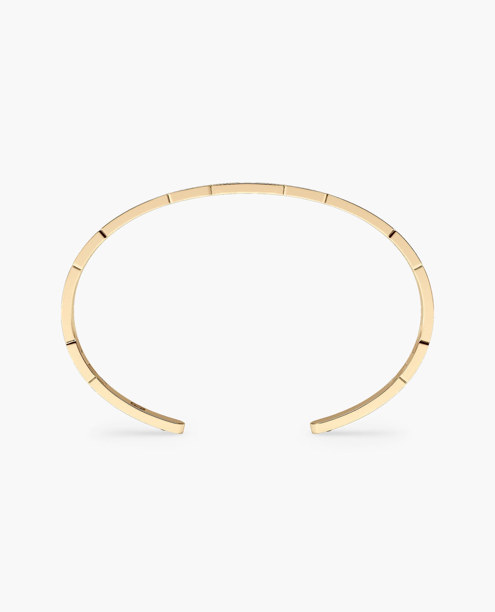 BRIGGS Gold Cuff Bangle Bracelet with Diamonds - 6.5mm