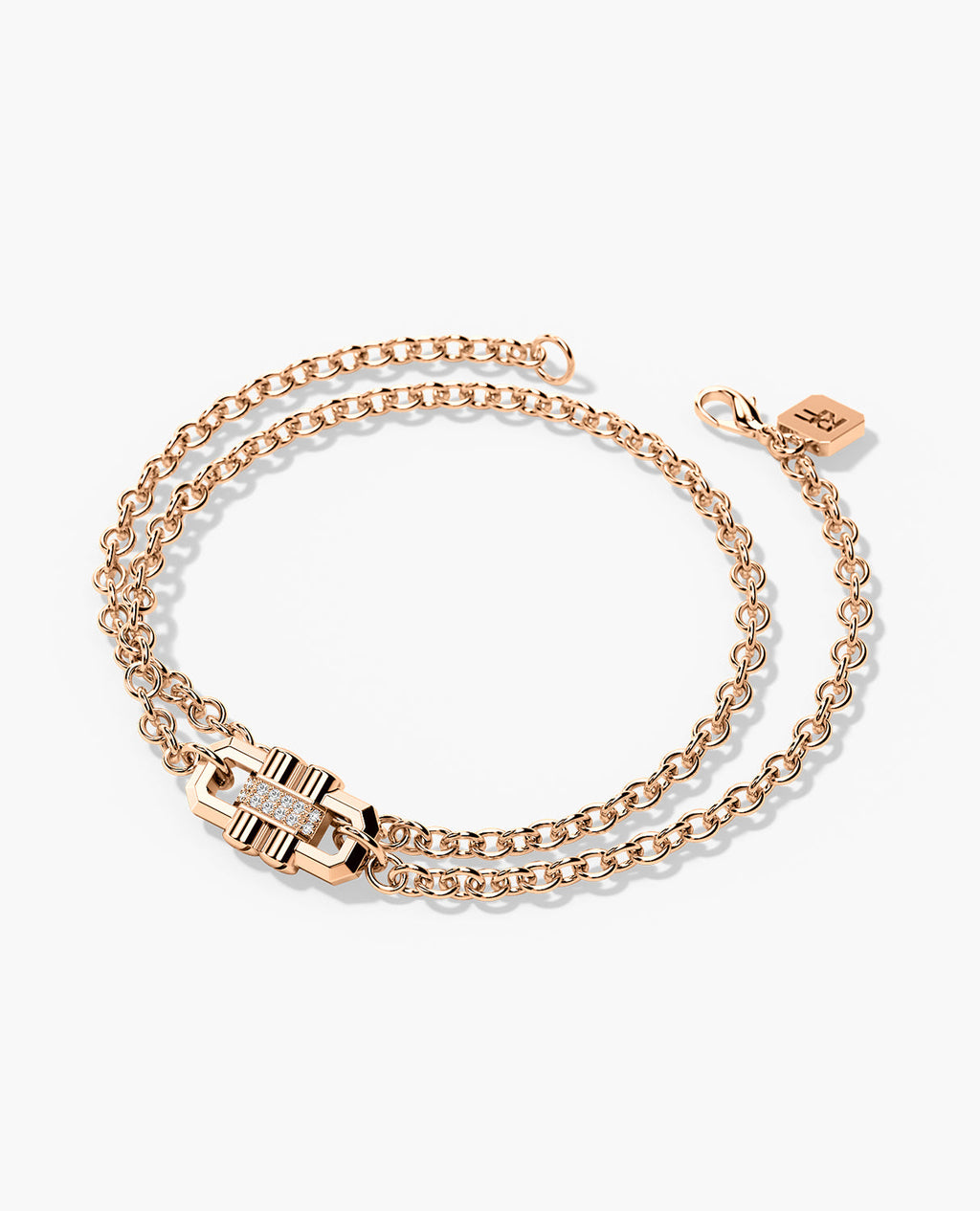 MOSS Gold Charm Bracelet with 0.12ct Diamonds