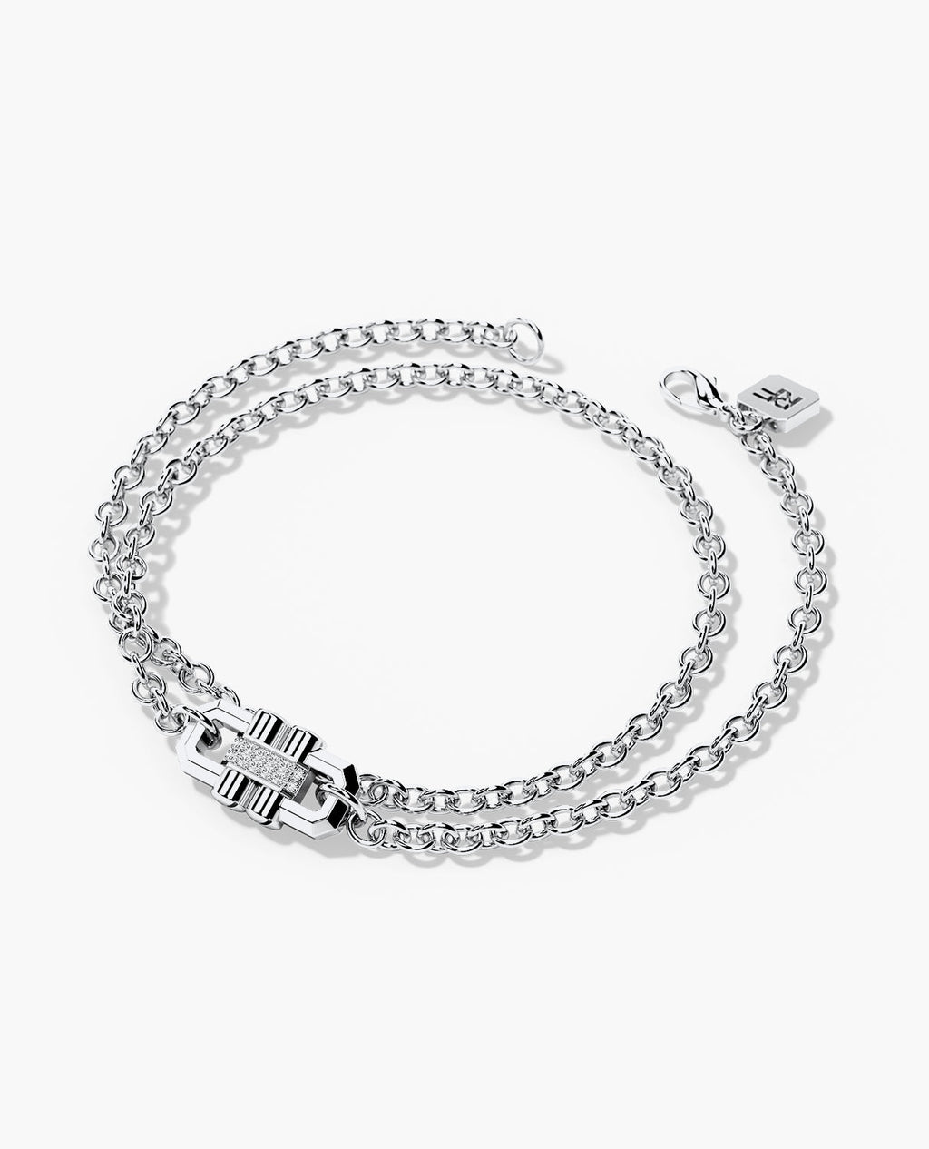 MOSS Gold Charm Bracelet with 0.12ct Diamonds