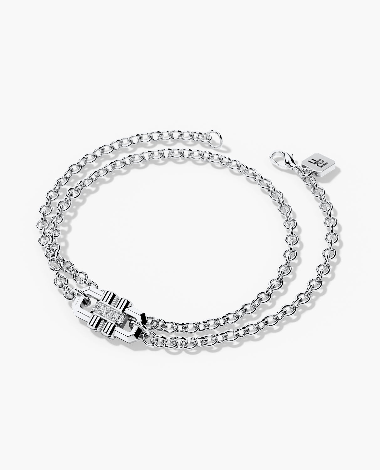MOSS Gold Charm Bracelet with 0.12ct Diamonds