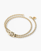 MOSS Gold Charm Bracelet with 0.12ct Diamonds