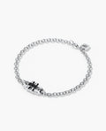 MOSS Gold Charm Bracelet with 0.12ct Black Diamonds