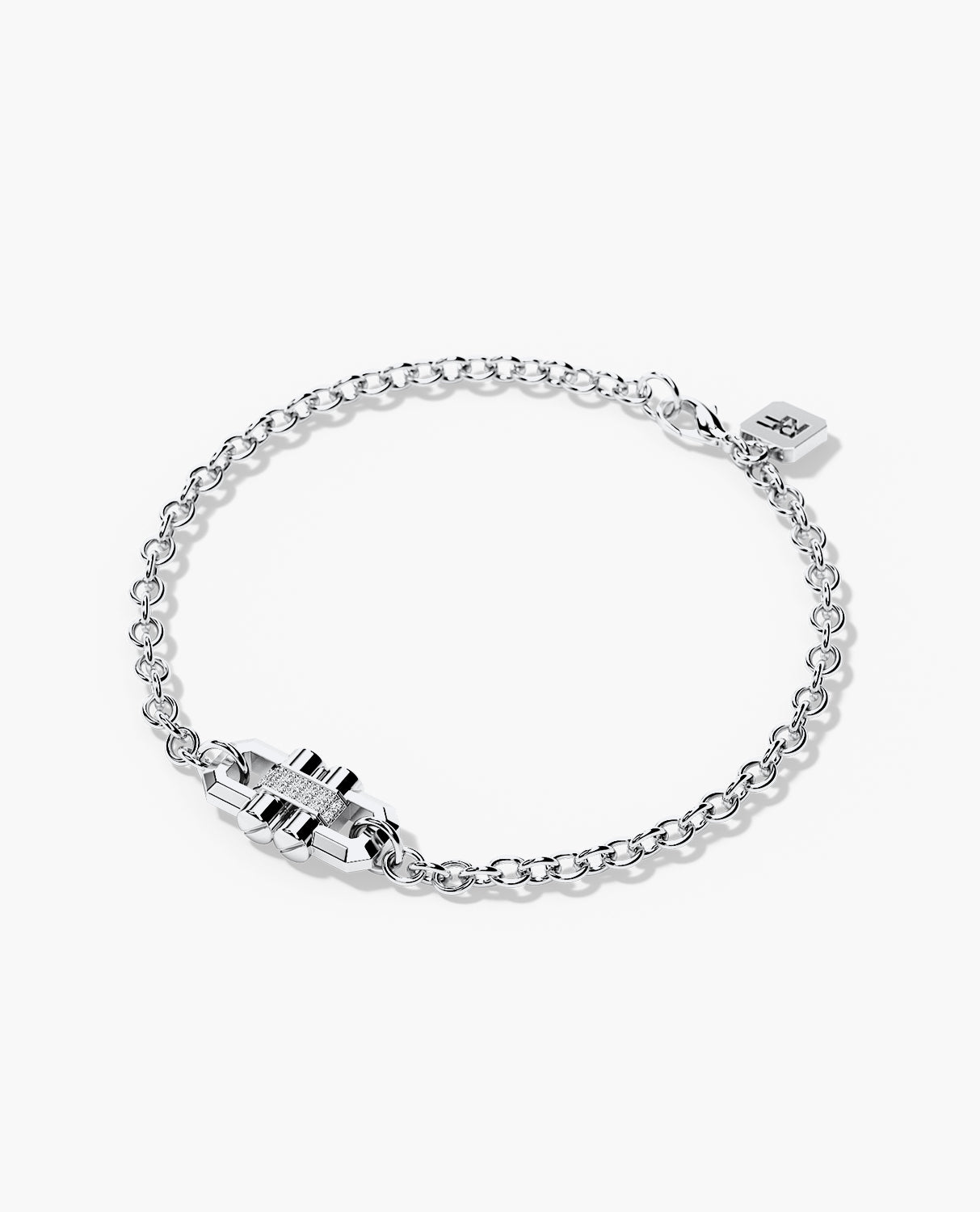 MOSS Gold Charm Bracelet with 0.12ct Diamonds