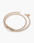 BRIGGS Gold Charm Bracelet with 0.10ct Diamonds