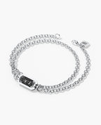 BRIGGS Gold Charm Bracelet with 0.10ct Black Diamonds