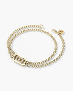 BRIGGS Gold Charm Bracelet with 0.10ct Diamonds