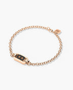 BRIGGS Gold Charm Bracelet with 0.10ct Black Diamonds