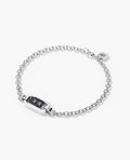 BRIGGS Gold Charm Bracelet with 0.10ct Black Diamonds