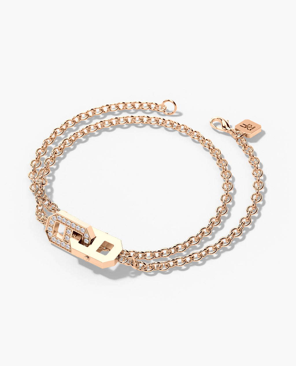 BRIGGS Gold Charm Bracelet with 0.45ct Diamonds
