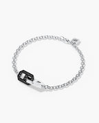 BRIGGS Gold Charm Bracelet with 0.45ct Black Diamonds