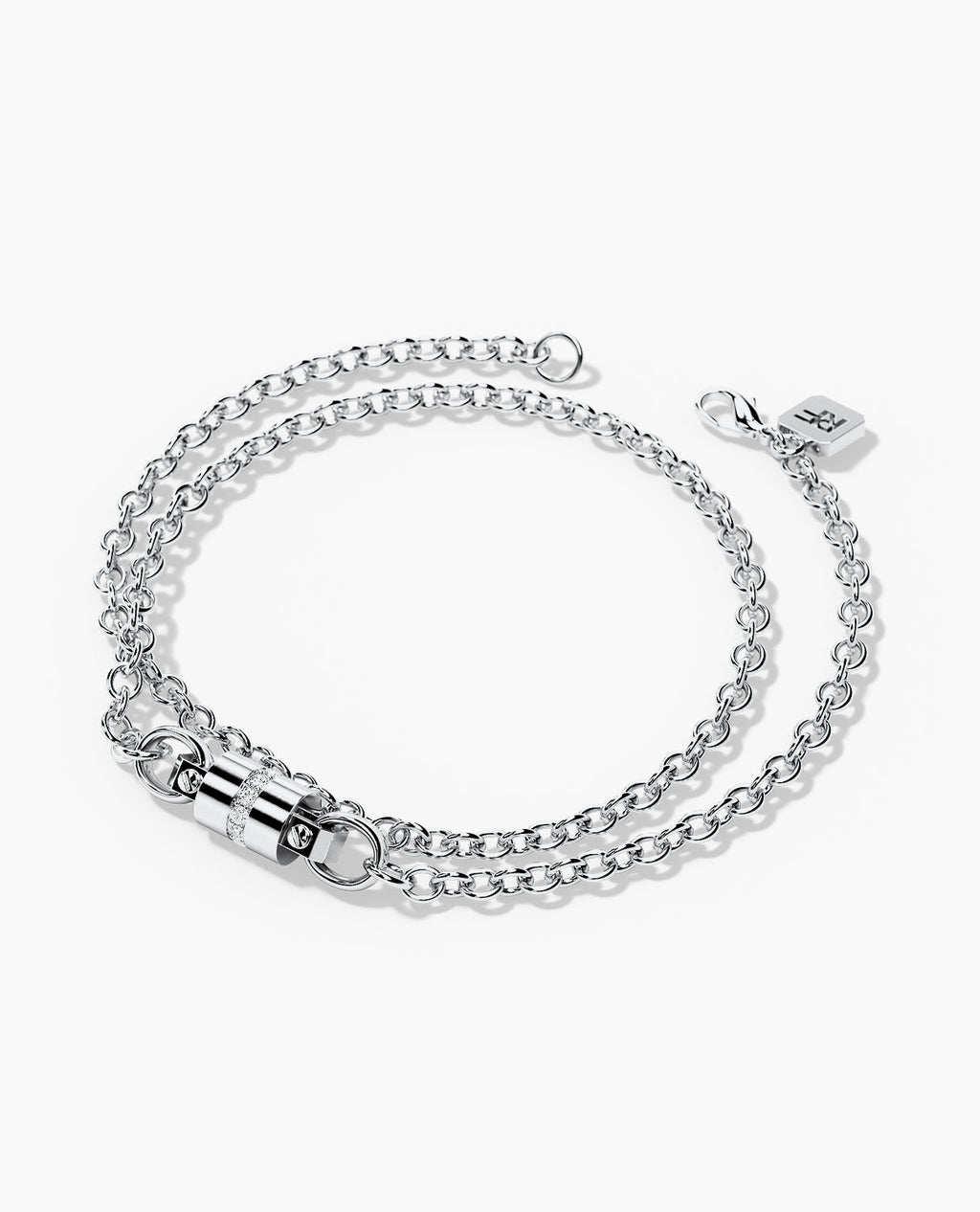 FRANKLIN Gold Charm Bracelet with 0.17ct Diamonds