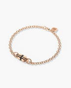 FRANKLIN Gold Charm Bracelet with 0.17ct Black Diamonds
