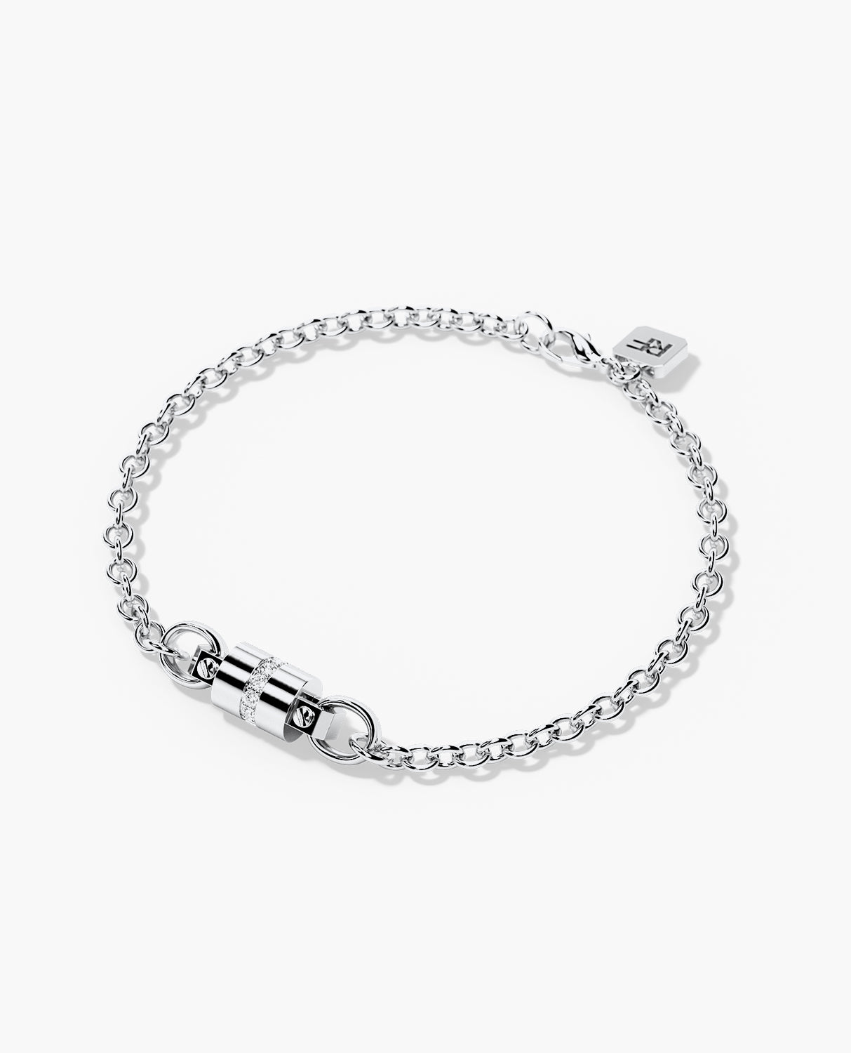 FRANKLIN Gold Charm Bracelet with 0.17ct Diamonds