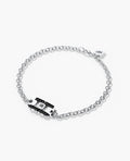 LA PAZ Gold Charm Bracelet with 0.20ct Black Diamonds
