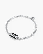LA PAZ Gold Charm Bracelet with 0.20ct Black Diamonds