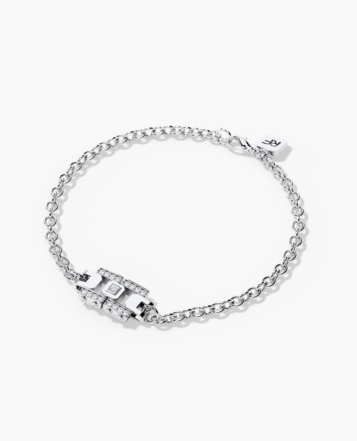 LA PAZ Gold Charm Bracelet with 0.20ct Diamonds