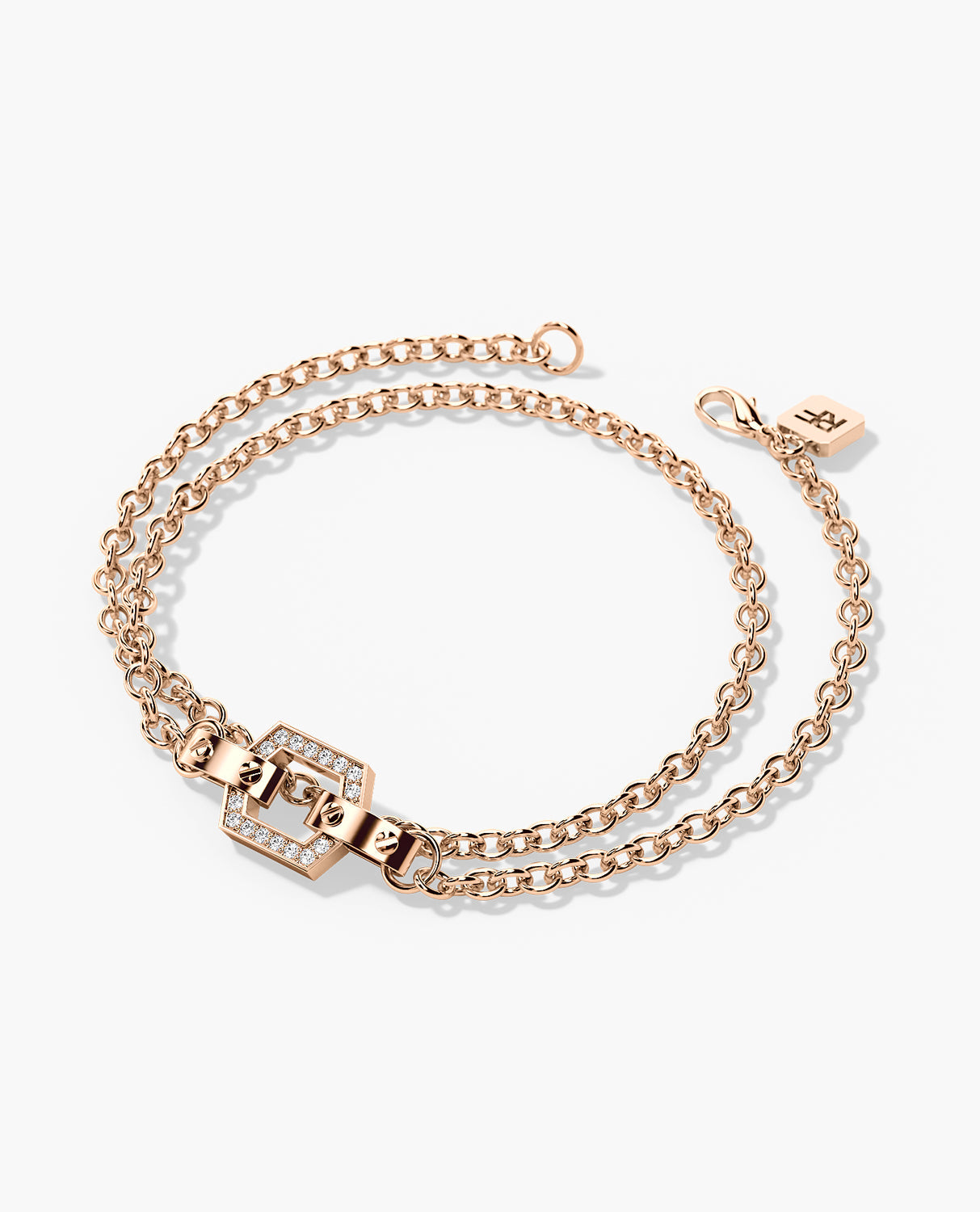 NORTHSTAR Gold Charm Bracelet with 0.16ct Diamonds