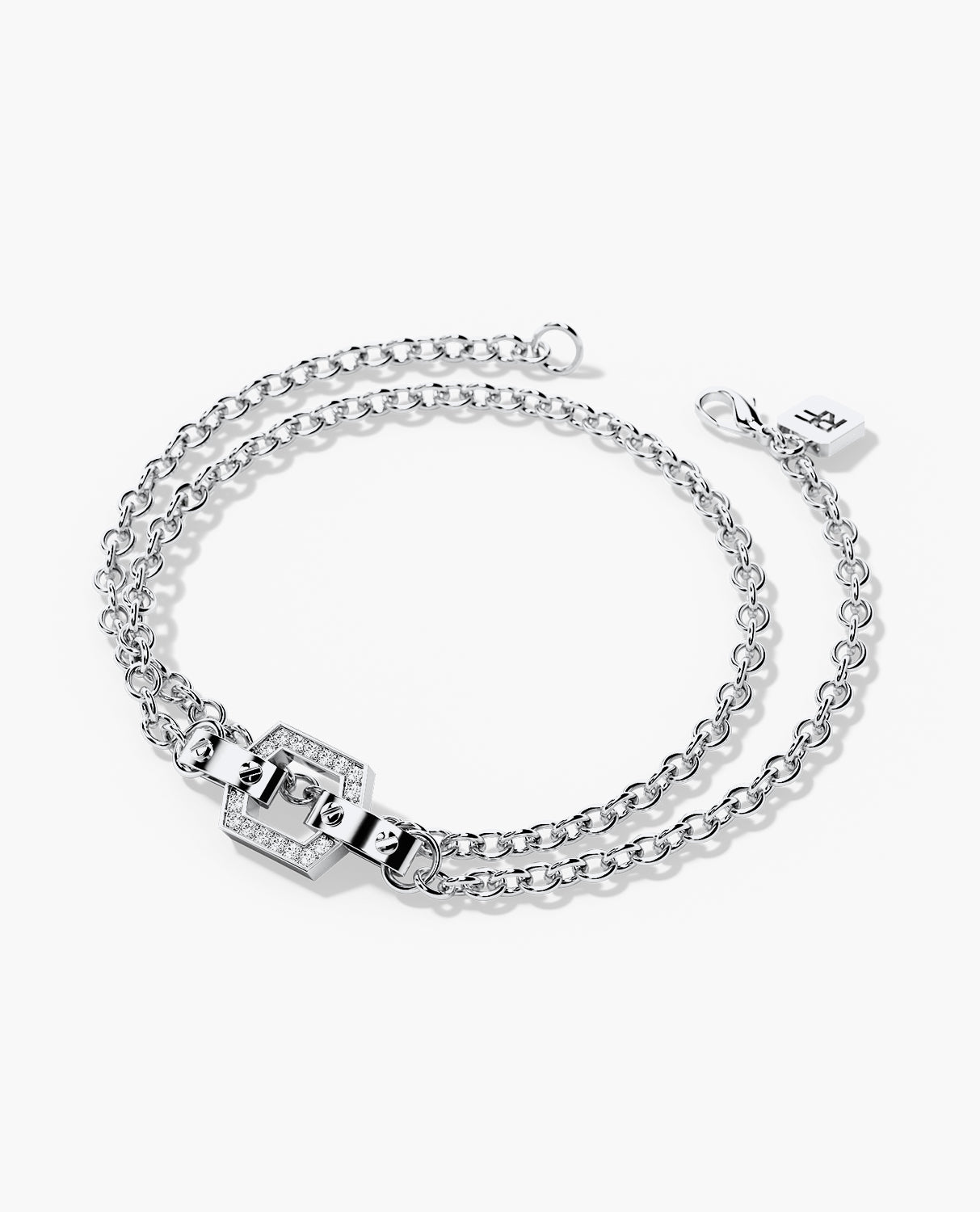 NORTHSTAR Gold Charm Bracelet with 0.16ct Diamonds