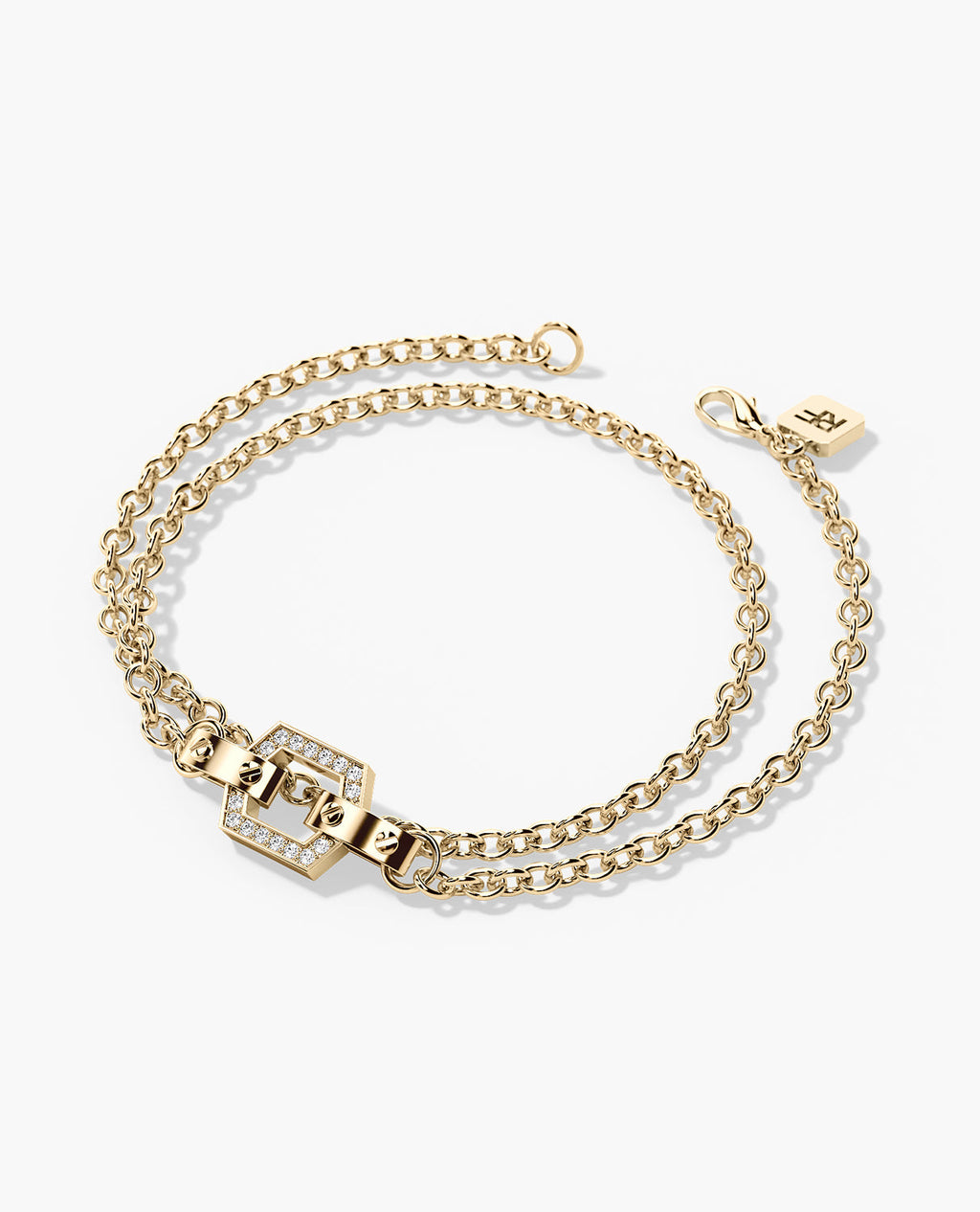 NORTHSTAR Gold Charm Bracelet with 0.16ct Diamonds